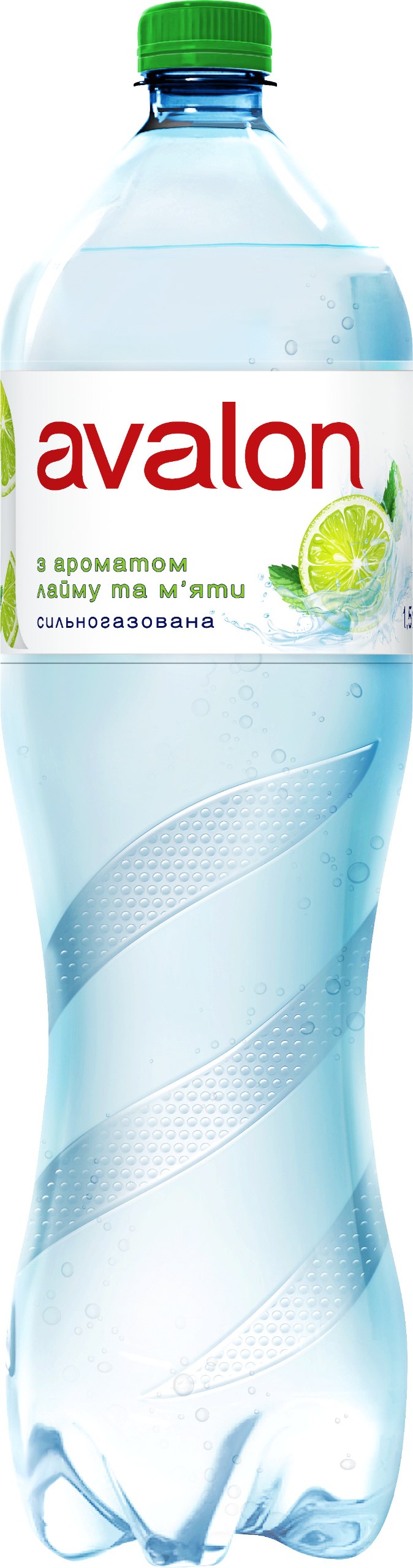 Вода AVALON 1,5 л сильногазована з ароматом лайму та м'яти